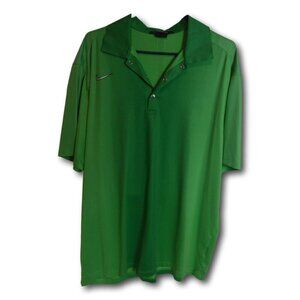 Nike Tiger Woods Collection Ombre Green Polo Golf Shirt Perforated Mens Size: L